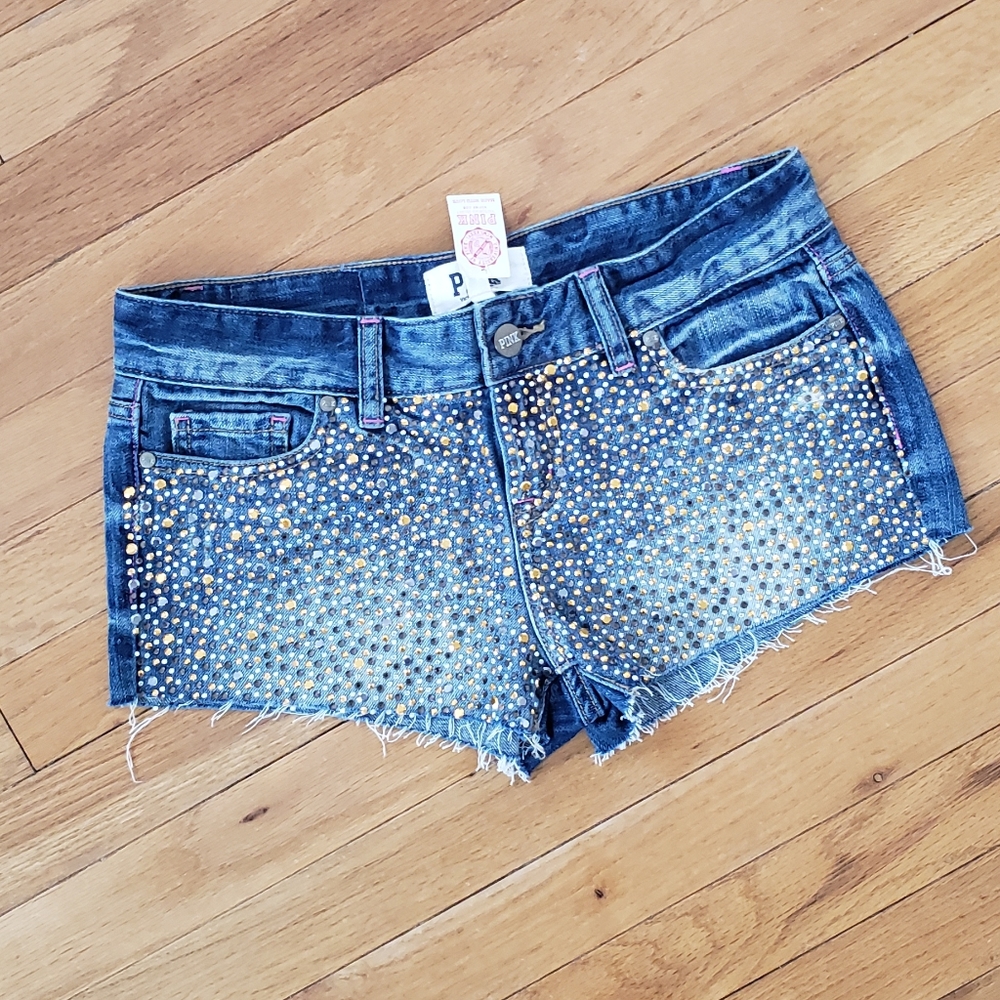VS PINK • Embellished Shortie Shorts - Picture 1 of 6